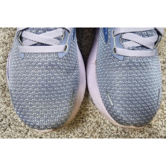 Brooks Ladies 9B Adrenaline GTS 22 Blue Purple/Lilac Running Shoes Gym Sneakers - Picture 4 of 16